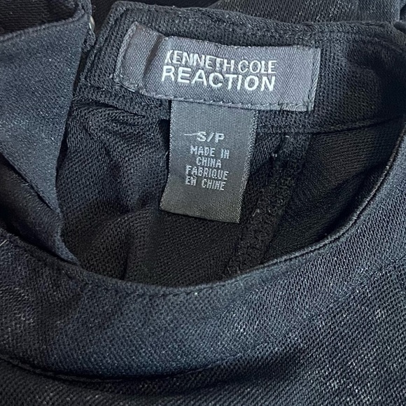 Kenneth Cole Reaction High Neck Ruffle Accent Sleeveless Blouse Tank Top Black S - Picture 6 of 8